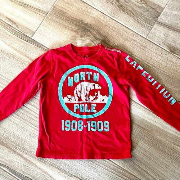 Peek Other - PEEK North Pole Graphic Long Sleeve Tee Shirt Size Small 4/5